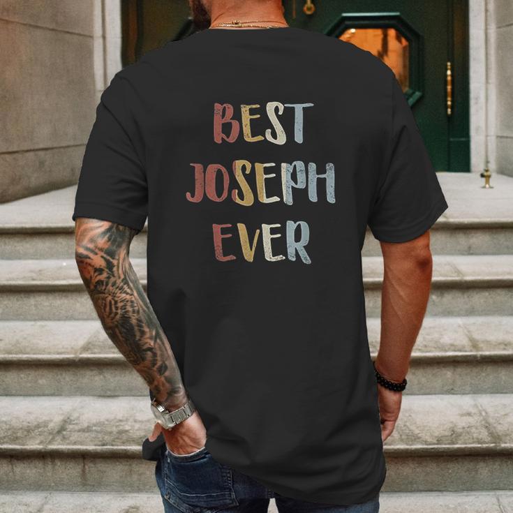 Best Joseph Ever Retro Vintage First Name Gift Mens Back Print T-shirt Gifts for Men