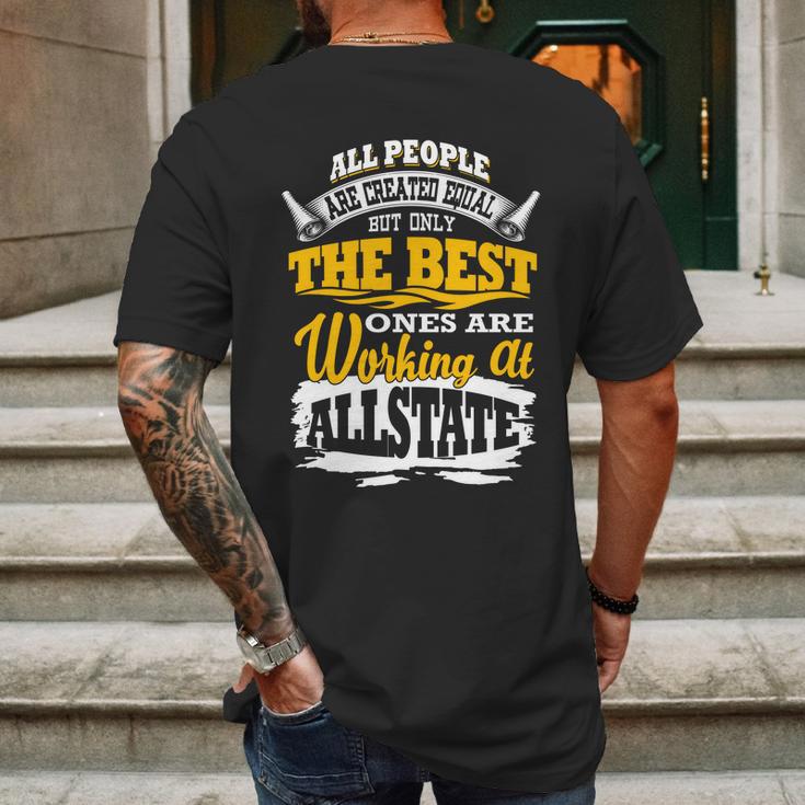 The Best Ones Are Working At Allstate Mens Back Print T-shirt Gifts for Men