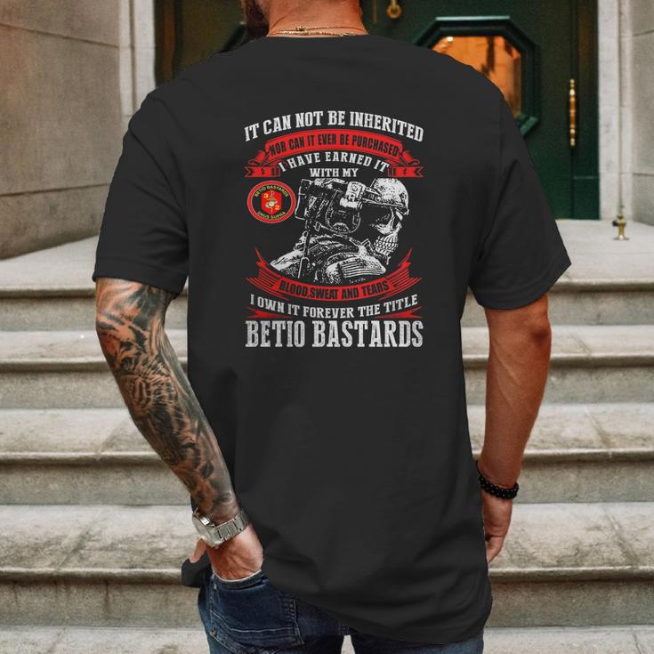 Betio Bastards Tshirt Mens Back Print T-shirt Gifts for Men