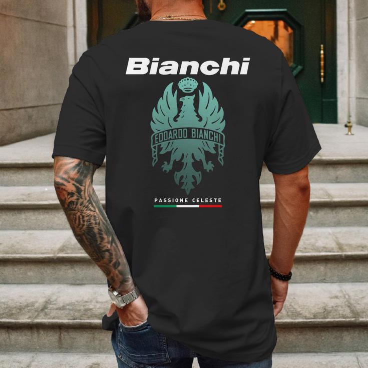 Bianchi Passione Celeste Mens Back Print T-shirt Gifts for Men