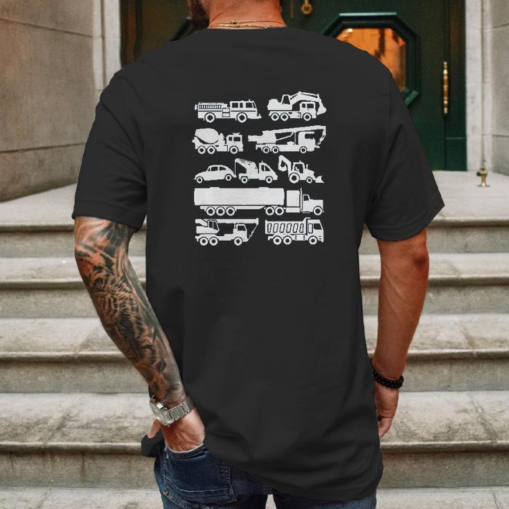 Big Boys Trucks Youth Mens Back Print T-shirt Gifts for Men