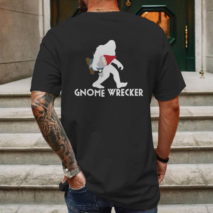 Bigfoot Gnome Wrecker Shirt Funny Cute Sasquatch Gift Mens Back Print T-shirt Gifts for Men