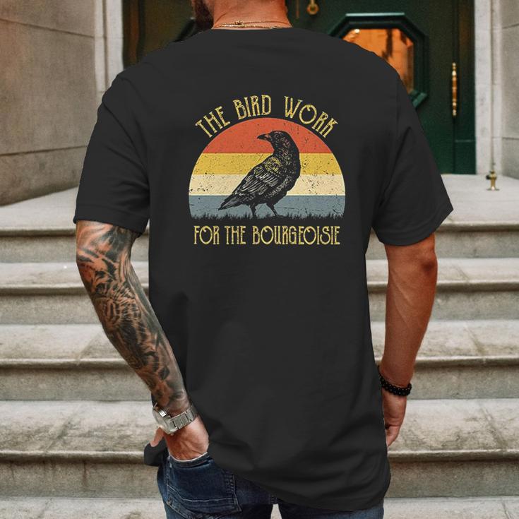 The Birds Work For The Bourgeoisie Vintage Mens Back Print T-shirt Gifts for Men