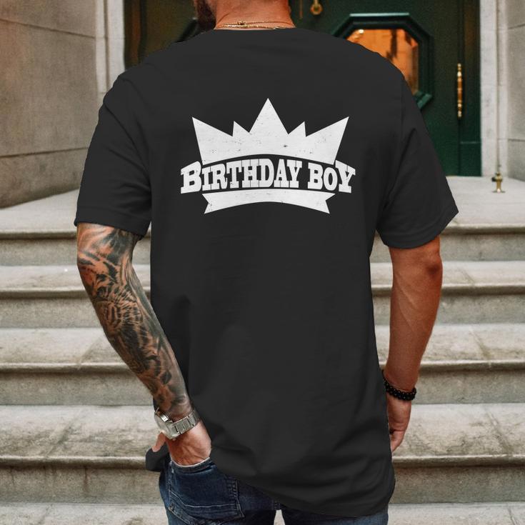 Birthday Boy Crown Classic Logo Mens Back Print T-shirt Gifts for Men