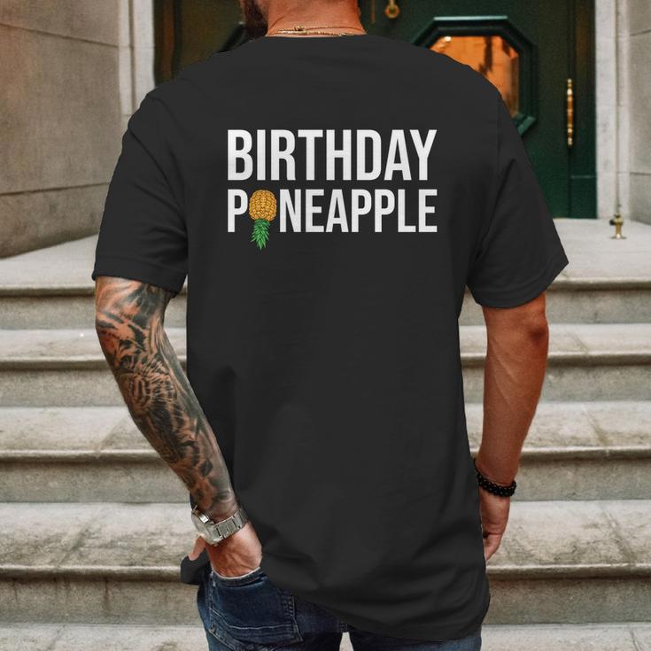 Birthday Pineapple Funny Swinger Upside Down Pineapple Gift Mens Back Print T-shirt Gifts for Men