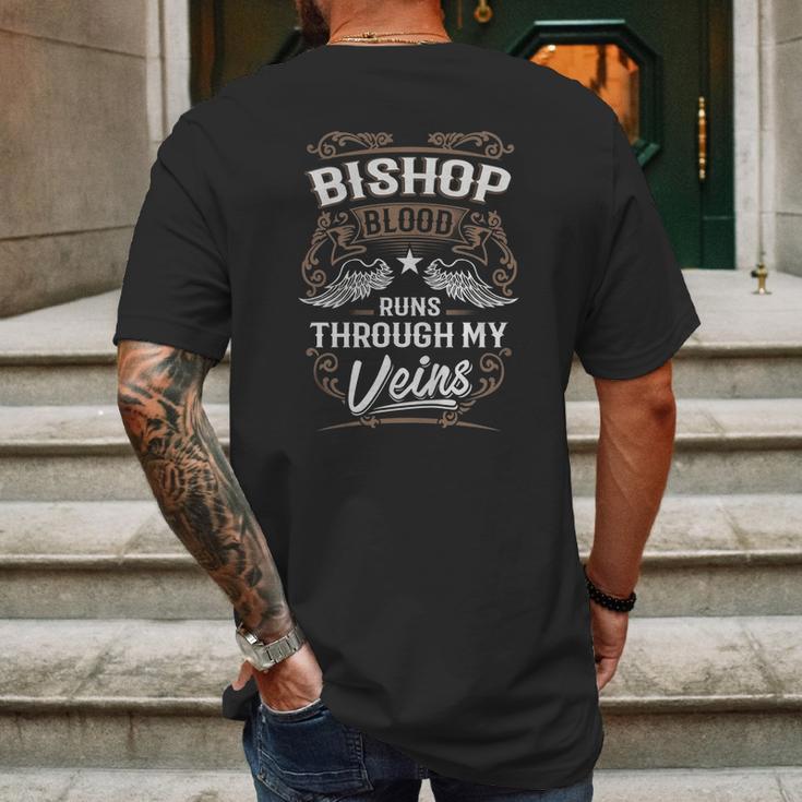 Bishop Shirt Bishop Blood Runs Through My Veins - Bishop Tee Shirt Bishop Hoodie Bishop Family Bishop Tee Bishop Name Bishop Lover Mens Back Print T-shirt Gifts for Men