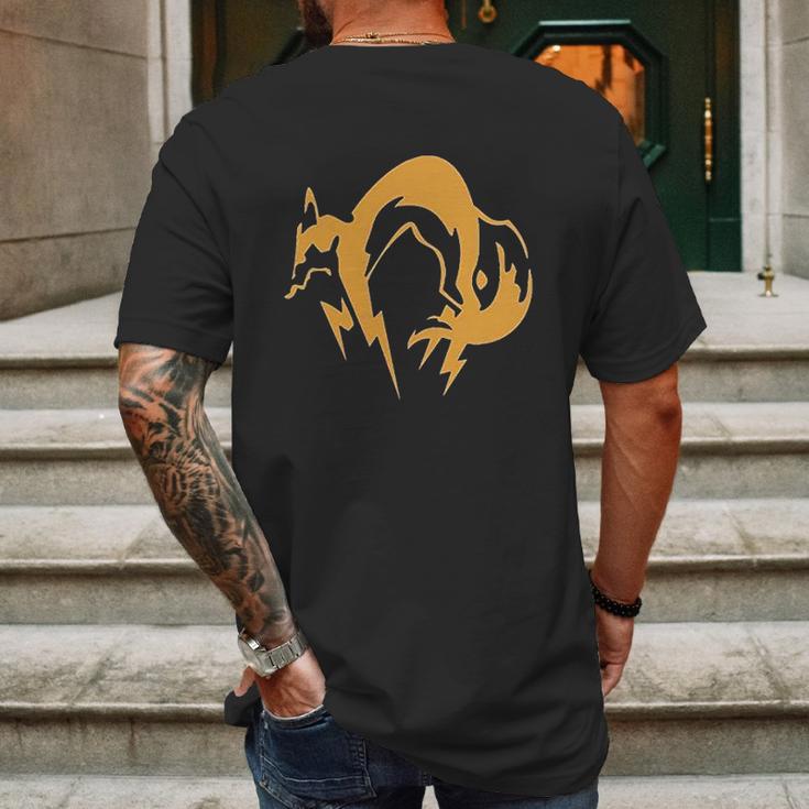 Black Generic Metal Gear Solid Fox Hound Design Mens Back Print T-shirt Gifts for Men