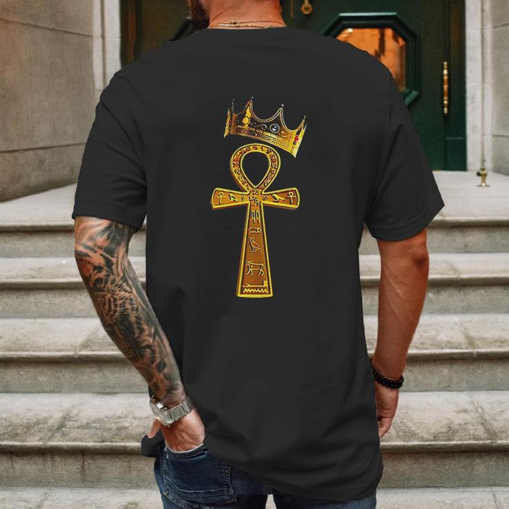 Black Lives Matter Ankh Symbol Mens Back Print T-shirt Gifts for Men