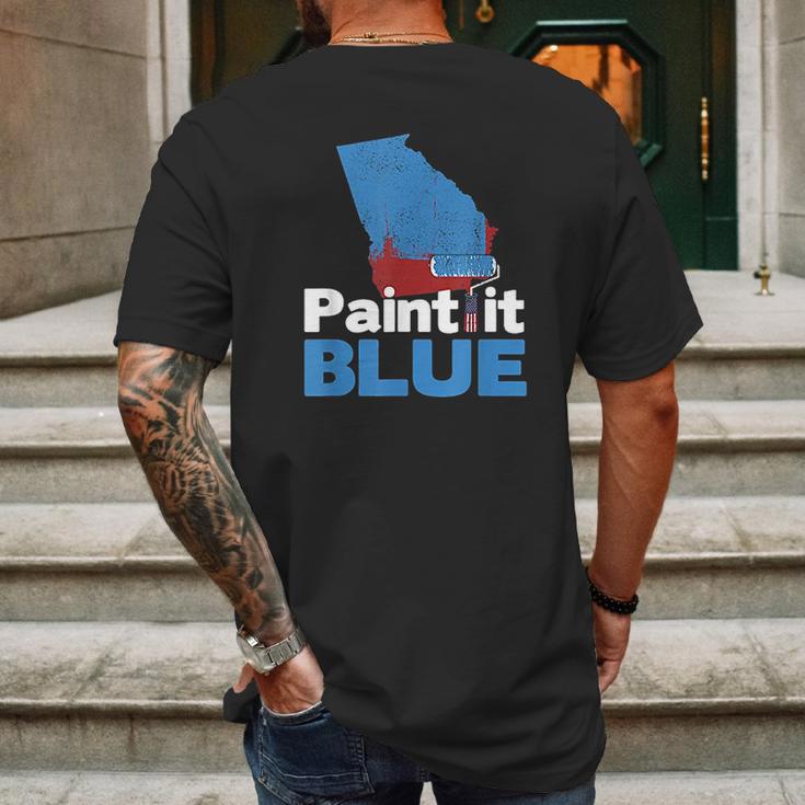 Blue Wave Georgia Elections Democrat Mens Back Print T-shirt Gifts for Men