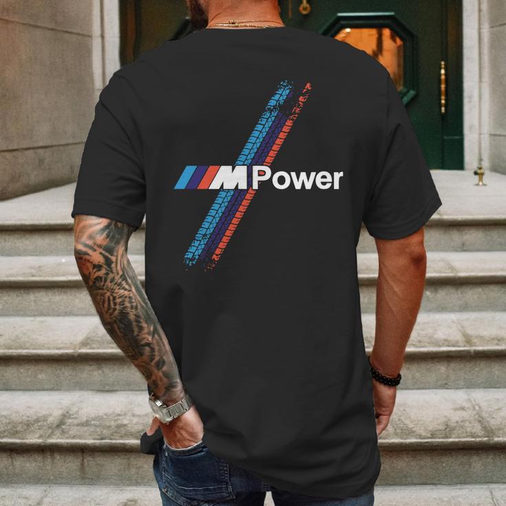 Bmw M Power Tyres Wheels T-Shirt Mens Back Print T-shirt Gifts for Men