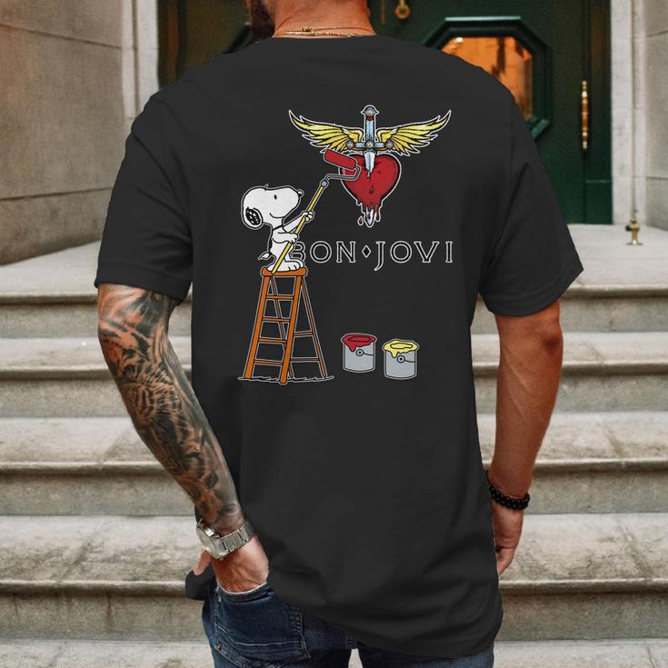 Bon Jovi Painting Mens Back Print T-shirt Gifts for Men