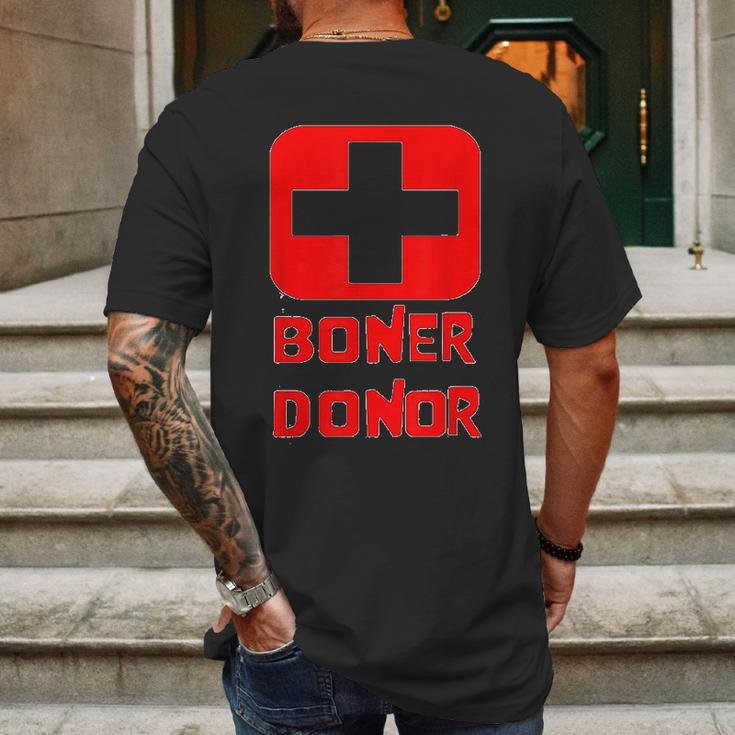 Boner Donor Doner Funny Mens Back Print T-shirt Gifts for Men