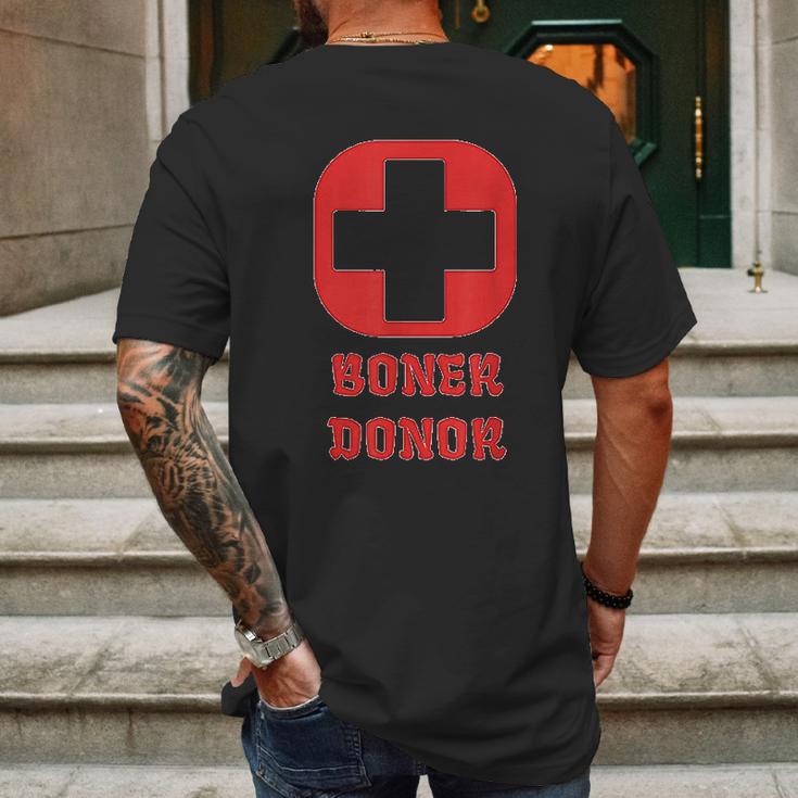 Boner Donor Red Graphic Mens Back Print T-shirt Gifts for Men