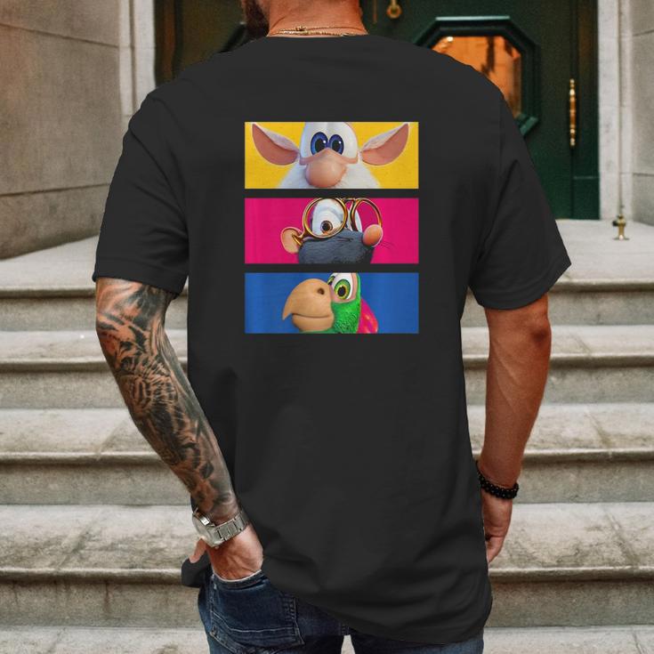 Booba & Friends Eyes Mens Back Print T-shirt Gifts for Men