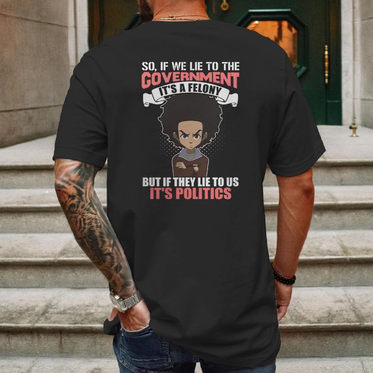 The Boondocks Shirts - Its Politics Mens Back Print T-shirt Gifts for Men