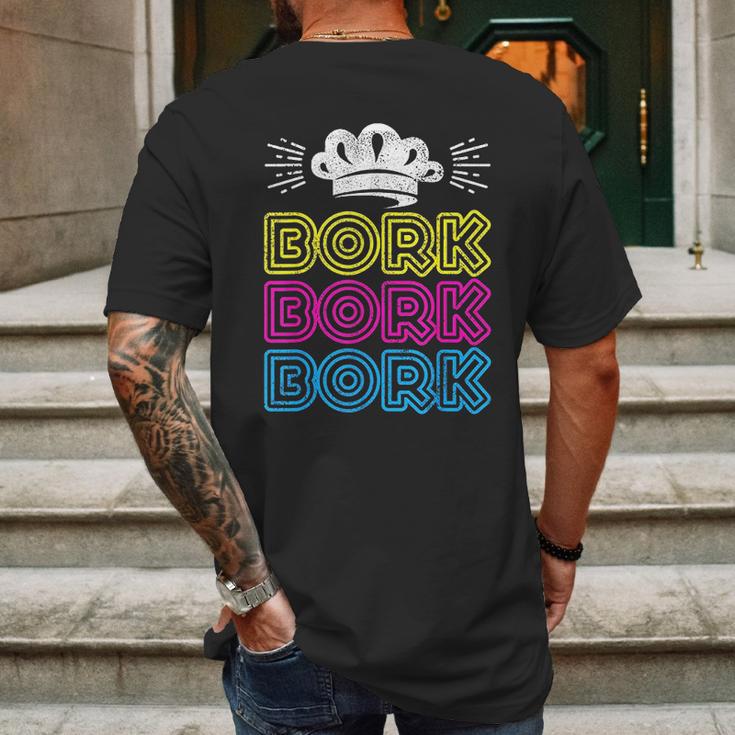 Bork Bork Bork Funny Chef Mens Back Print T-shirt Gifts for Men