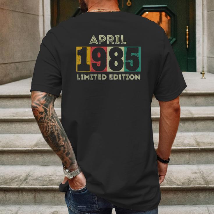 Born In April 1985 36Th Birthday Gift 36 Years Old Mens Back Print T-shirt Gifts for Men