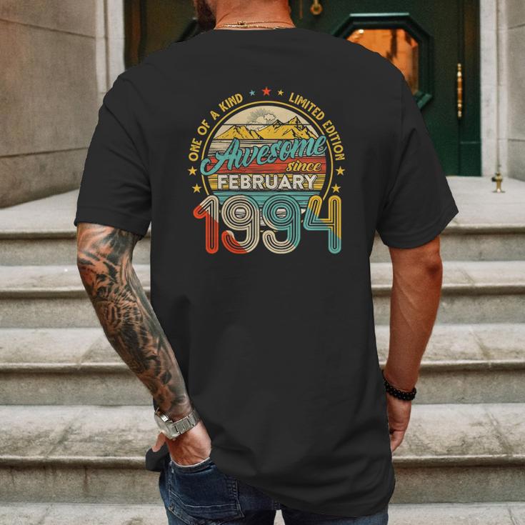 Born In February 1994 27Th Birthday Gift Retro 27 Years Old Mens Back Print T-shirt Gifts for Men