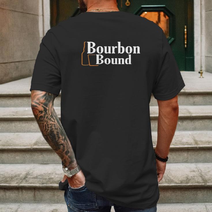 Bourbon Bound Logo On On A Black Mens Back Print T-shirt Gifts for Men