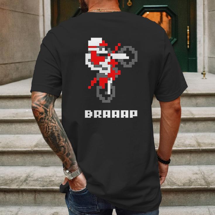 Braaap Dirt Bike Retro Mens Back Print T-shirt Gifts for Men