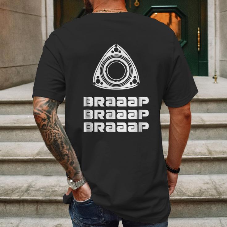 Braaap Rotary Car Mens Back Print T-shirt Gifts for Men