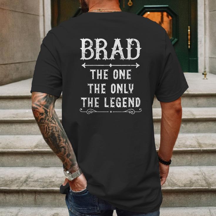 Brad The One The Only The Legend Mens Back Print T-shirt Gifts for Men