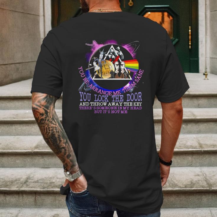 Brain Damage Lyrics Pink Floyd You Lock The Door And Throw Away Shirt Mens Back Print T-shirt Gifts for Men