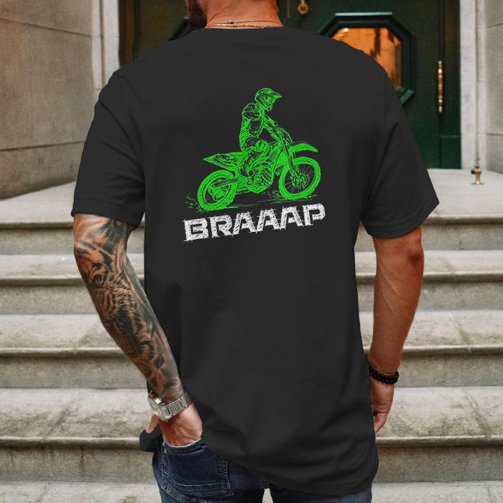 Brap Braap 2Stroke Send It Motocross Dirt Bike Green Et3 Mens Back Print T-shirt Gifts for Men