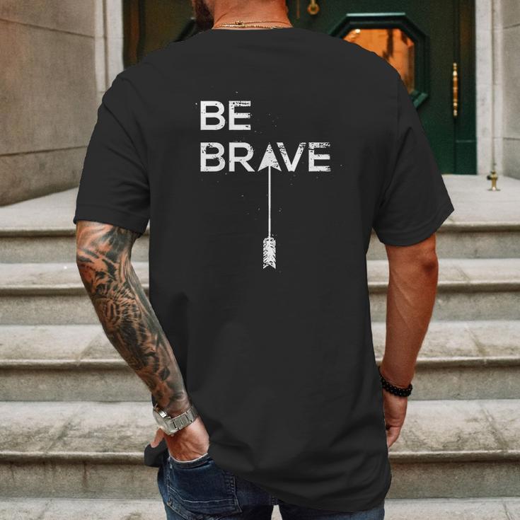 Be Brave Inspirational Quote Joshua 1 9 Scripture Mens Back Print T-shirt Gifts for Men