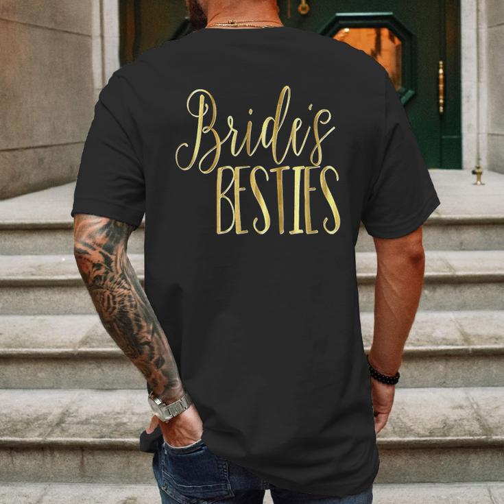 Bridesmaid Brides Besties Wedding Bachelorette Mens Back Print T-shirt Gifts for Men