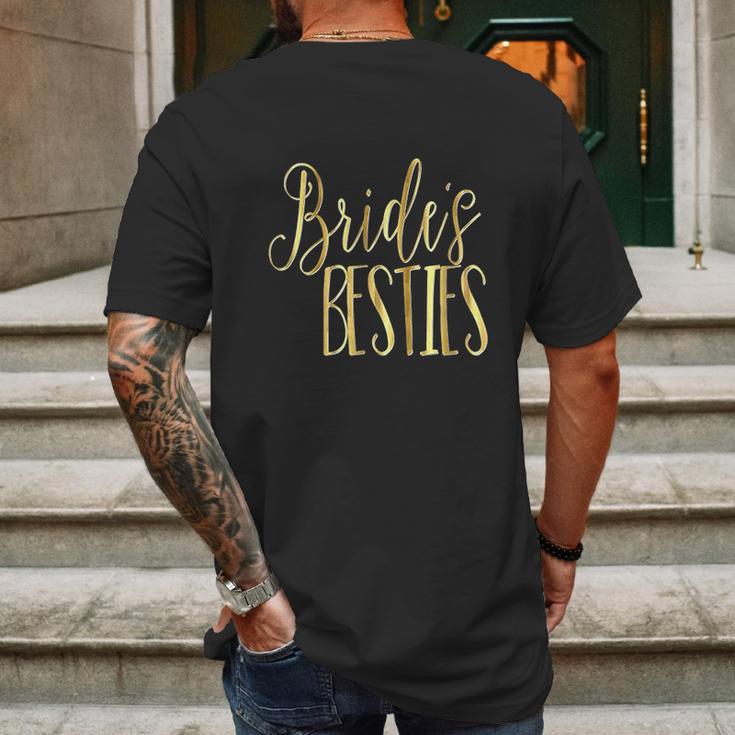 Bridesmaid Brides Besties Wedding Mens Back Print T-shirt Gifts for Men