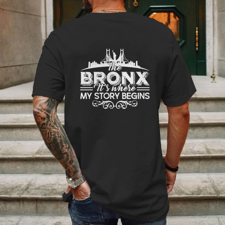 The Bronx Where My Story Begins Shirt - Mens T-Shirt Mens Back Print T-shirt Gifts for Men