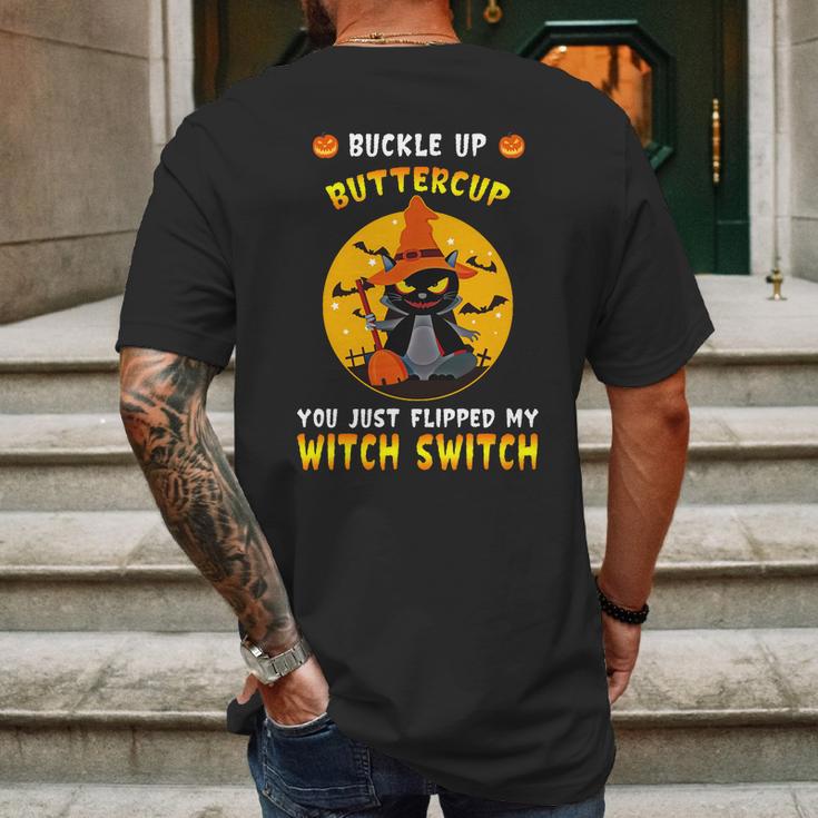 Buckle Up Buttercup You Just Flipped My Switch Mens Back Print T-shirt Gifts for Men