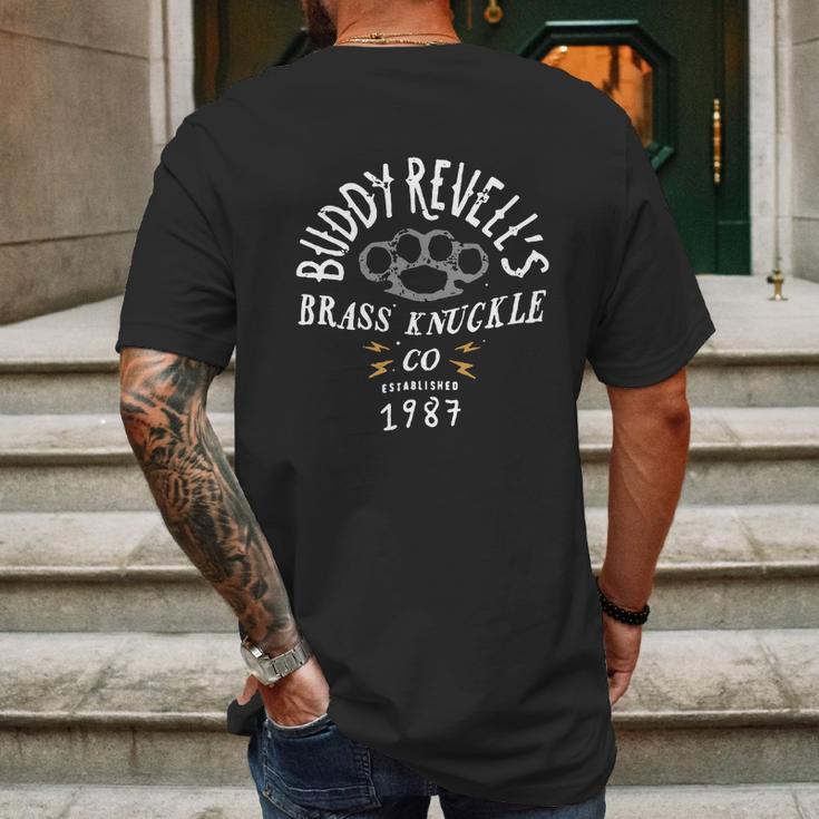 Buddy Revells Brass Knuckle Co Established 1987 ShirtShirt Tee Mens Back Print T-shirt Gifts for Men