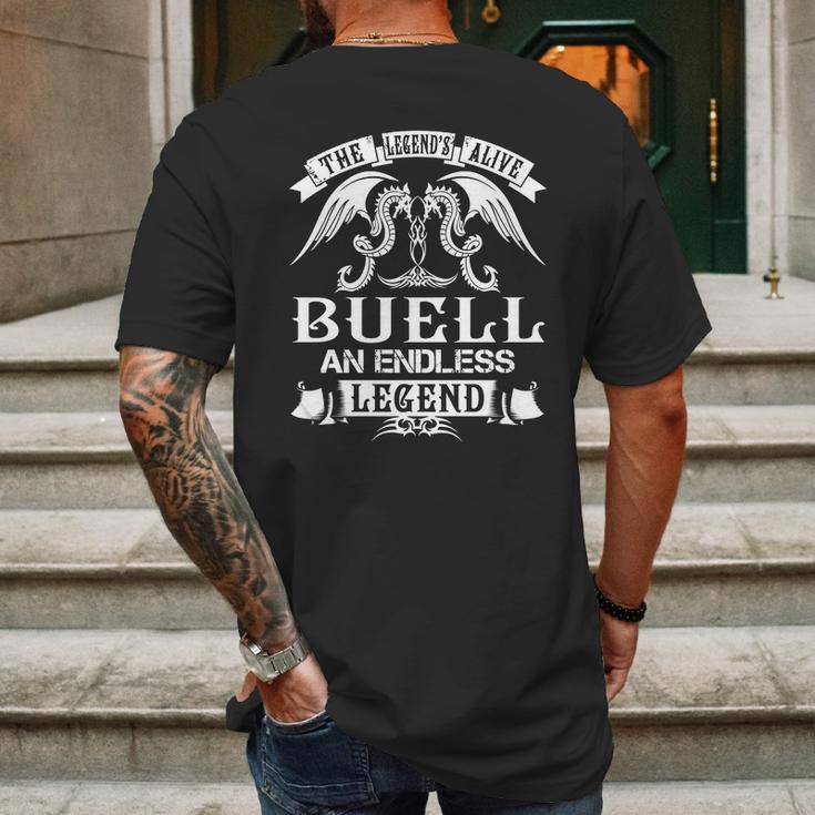 Buell Last Name Surname Tshirt Mens Back Print T-shirt Gifts for Men