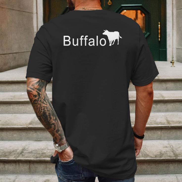 Buffalo Animal Funny Logo Mens Back Print T-shirt Gifts for Men