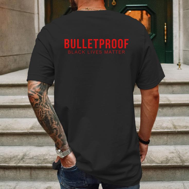 Bulletproof Black Lives Matter Logo Mens Back Print T-shirt Gifts for Men