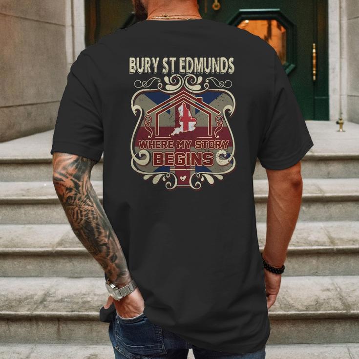 Bury St Edmunds -England1 Mens Back Print T-shirt Gifts for Men