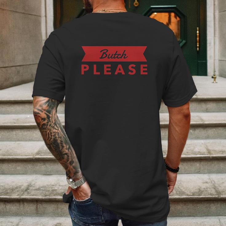 Butch Please Mens Back Print T-shirt Gifts for Men