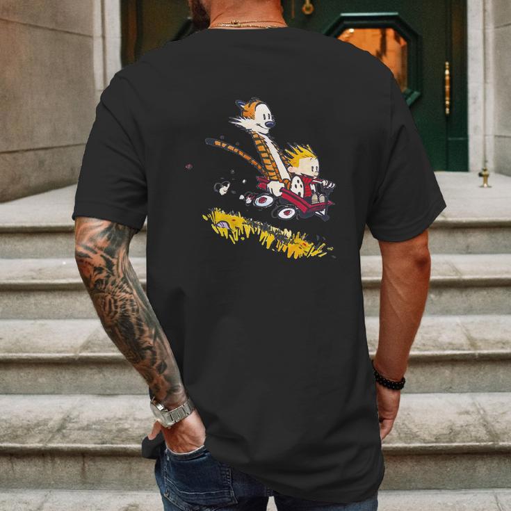 Calvin And Hobbes Racing Mens Back Print T-shirt Gifts for Men