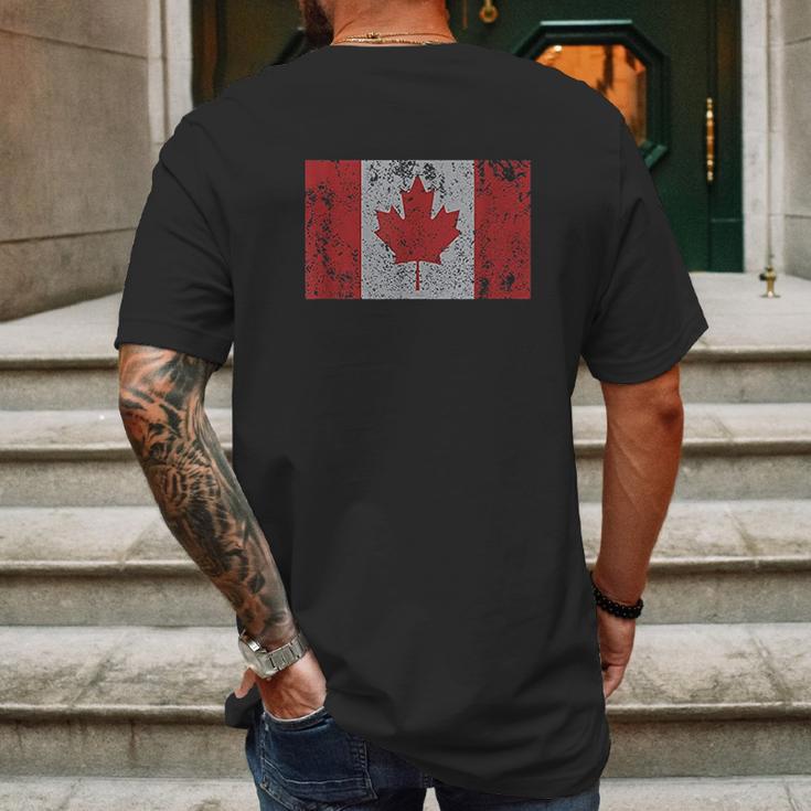 Canadian Flag Maple Leaf Canada Toronto Montreal Mens Back Print T-shirt Gifts for Men