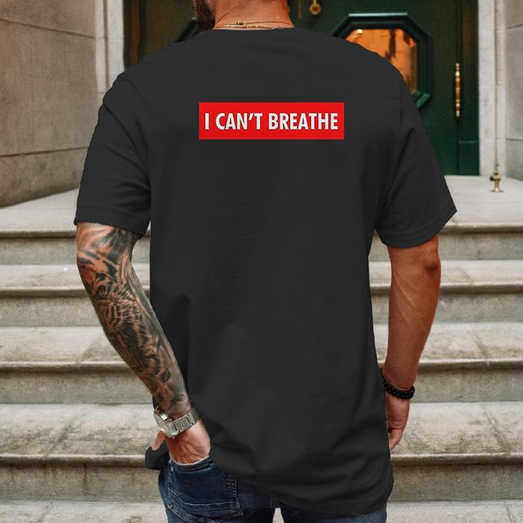 I Cant Breathe Mens Back Print T-shirt Gifts for Men