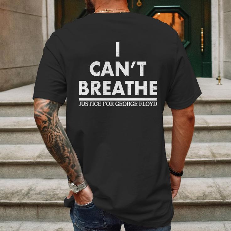 I Cant Breathe Justice For George Floyd Support Blm Mens Back Print T-shirt Gifts for Men