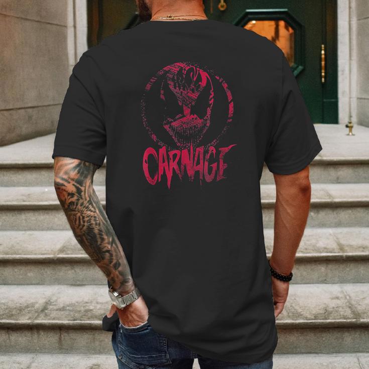 Carnage Single Coated Red Painted Face Logo Graphic Mens Back Print T-shirt Gifts for Men