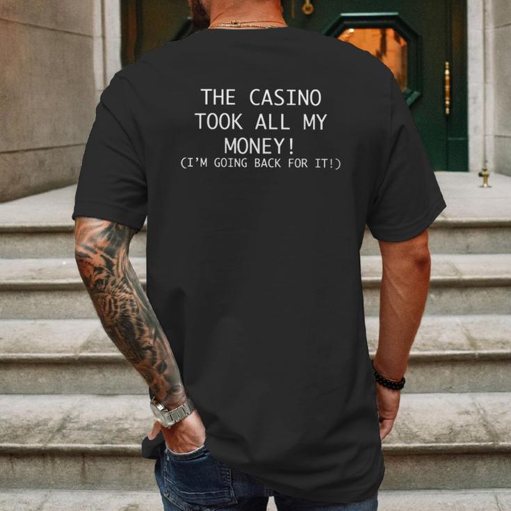 The Cass Took All My Money Gamblers Mens Back Print T-shirt Gifts for Men