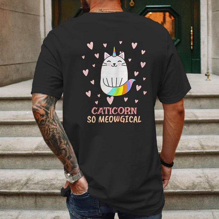 Caticorn So Meowgical Mens Back Print T-shirt Gifts for Men