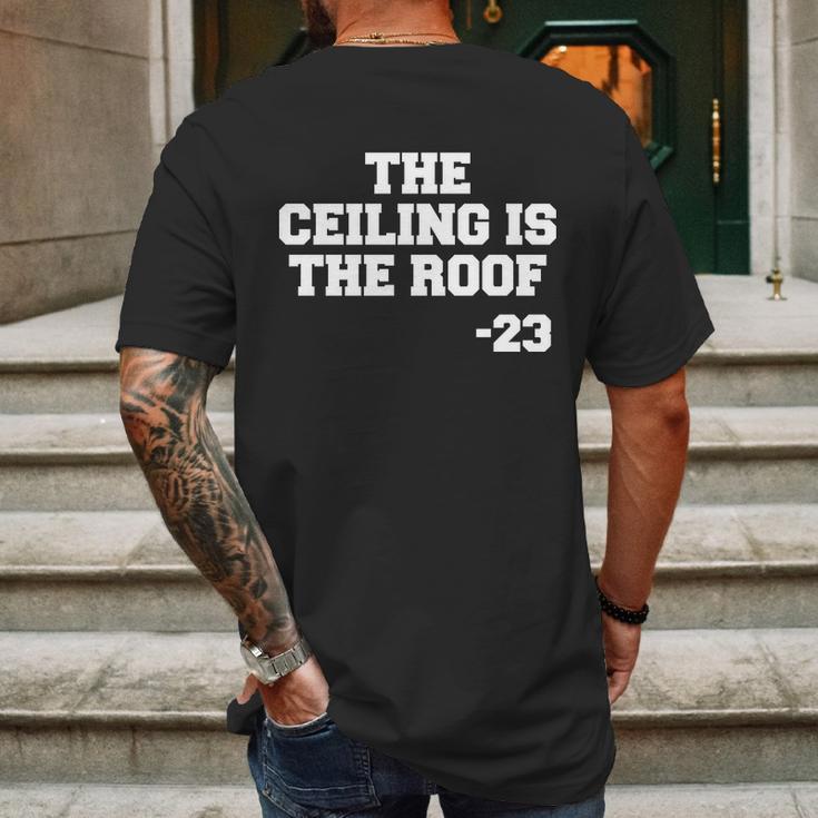 The Ceiling Is The Roof 23 Mj College Text Mens Back Print T-shirt Gifts for Men