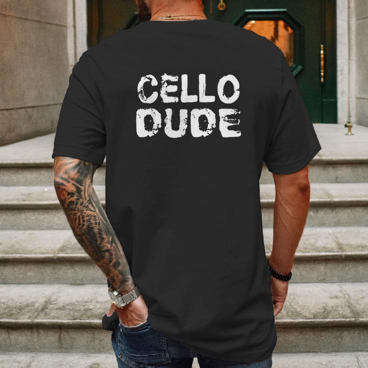 Cello Dude String Quartet Cellist Band Music Violoncello Mens Back Print T-shirt Gifts for Men