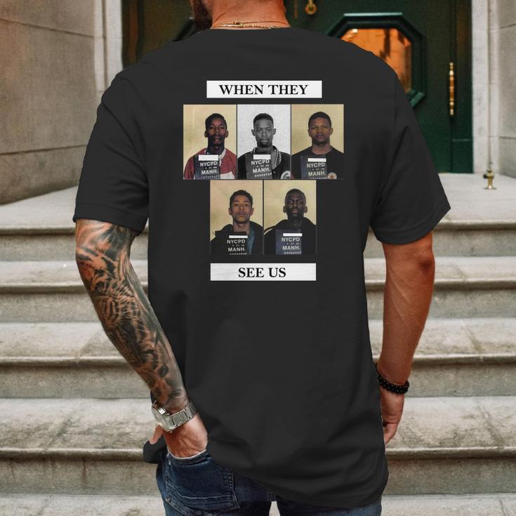 The Central Park Five When They See Us Mens Back Print T-shirt Gifts for Men