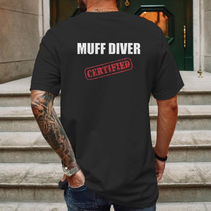 Certified Muff Diver Mens Back Print T-shirt Gifts for Men